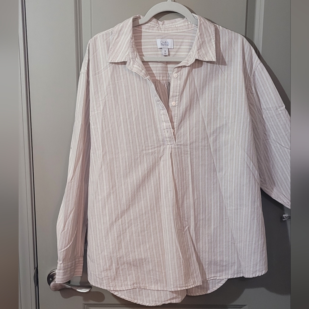 Striped Button-Up Shirt